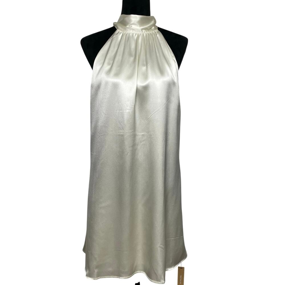NWT - Reformation Corinth Off-White Silk Mini Dress - Picture 2 of 8